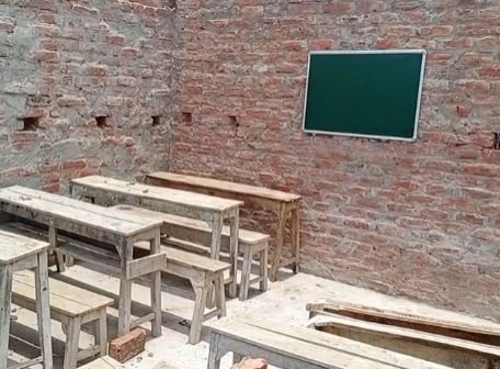 Dozens of students injured after the roof of DPS school collapsed at Baishkhwa Chowk in Sikta