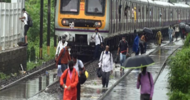 waterlogged railway track; Passengers off Jammu Tawi Express at Dadri