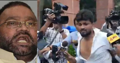 The person who threw shoes at Swami Prasad Maurya was handed over to the police