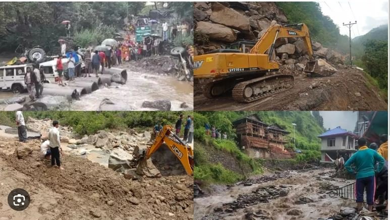 Devastation continues in Himachal Pradesh; 55 people died due to landslides and cloudbursts at various places; hundreds of roads closed