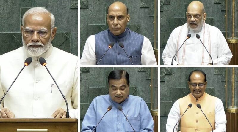 PM Modi, Rajnath Singh and Amit Shah took oath as Members of Parliament.