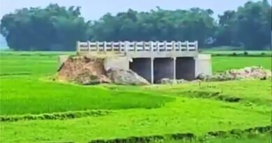 A bridge was built in the field by spending 3 crores