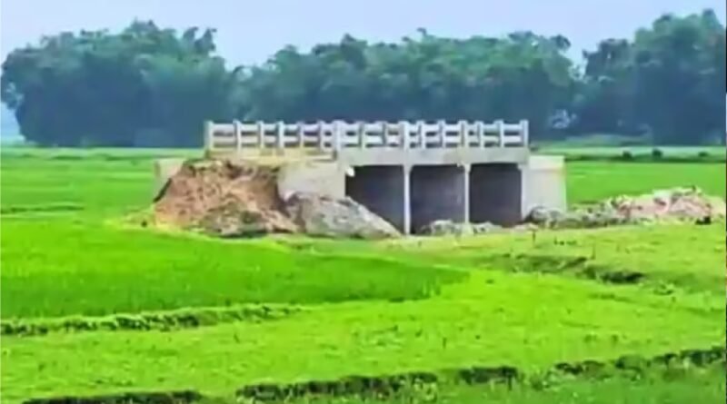 A bridge was built in the field by spending 3 crores