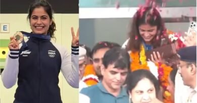 peris olampik 2024 mein bhaarat ka sabase pahala padak jeetane vaalee mahila shootar manu bhaakar